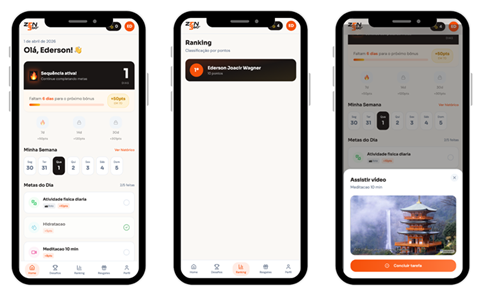 Telas do app Zen360